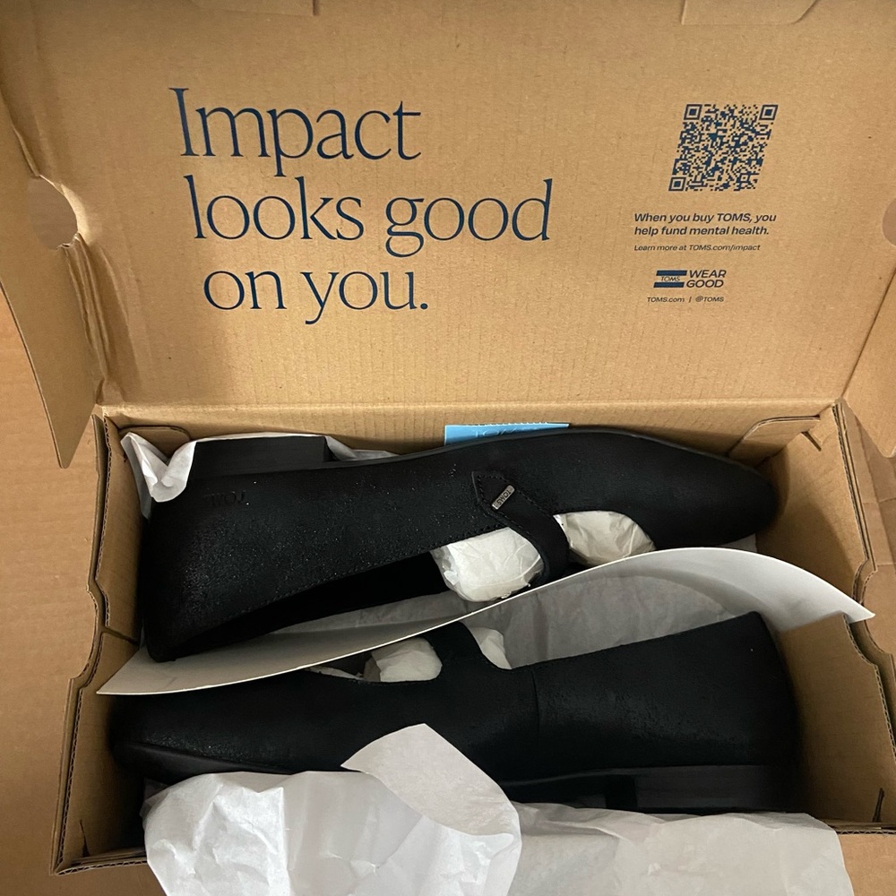 TOMS Women's Black Flats - Picture 3 of 7